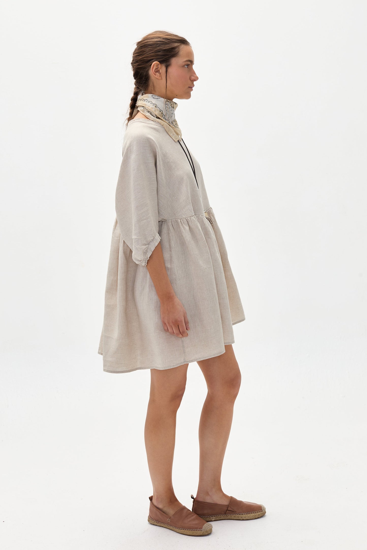 Alcala Linen Dress - Natural