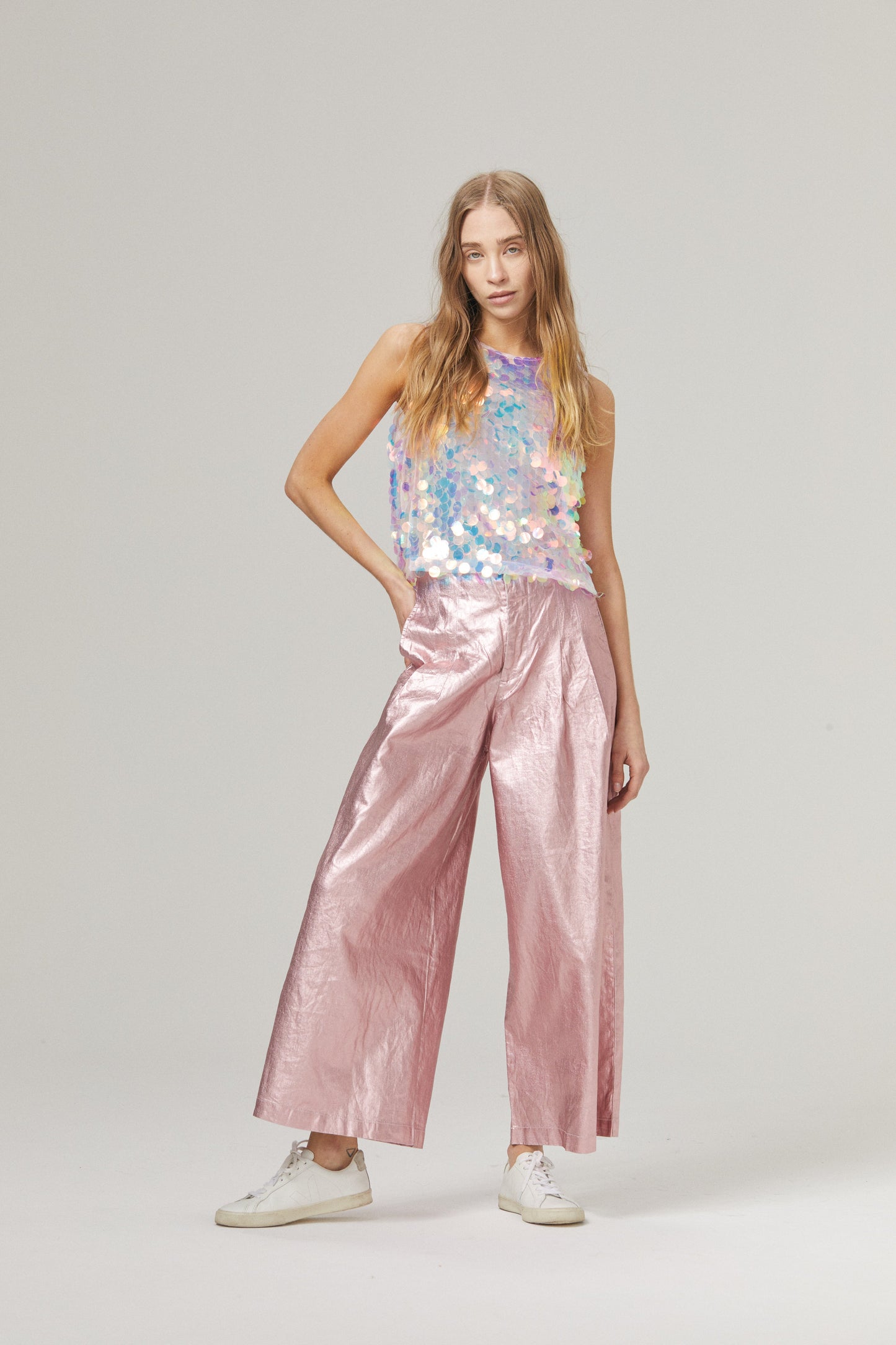 Mermaid Sequin Top - Aqua Big