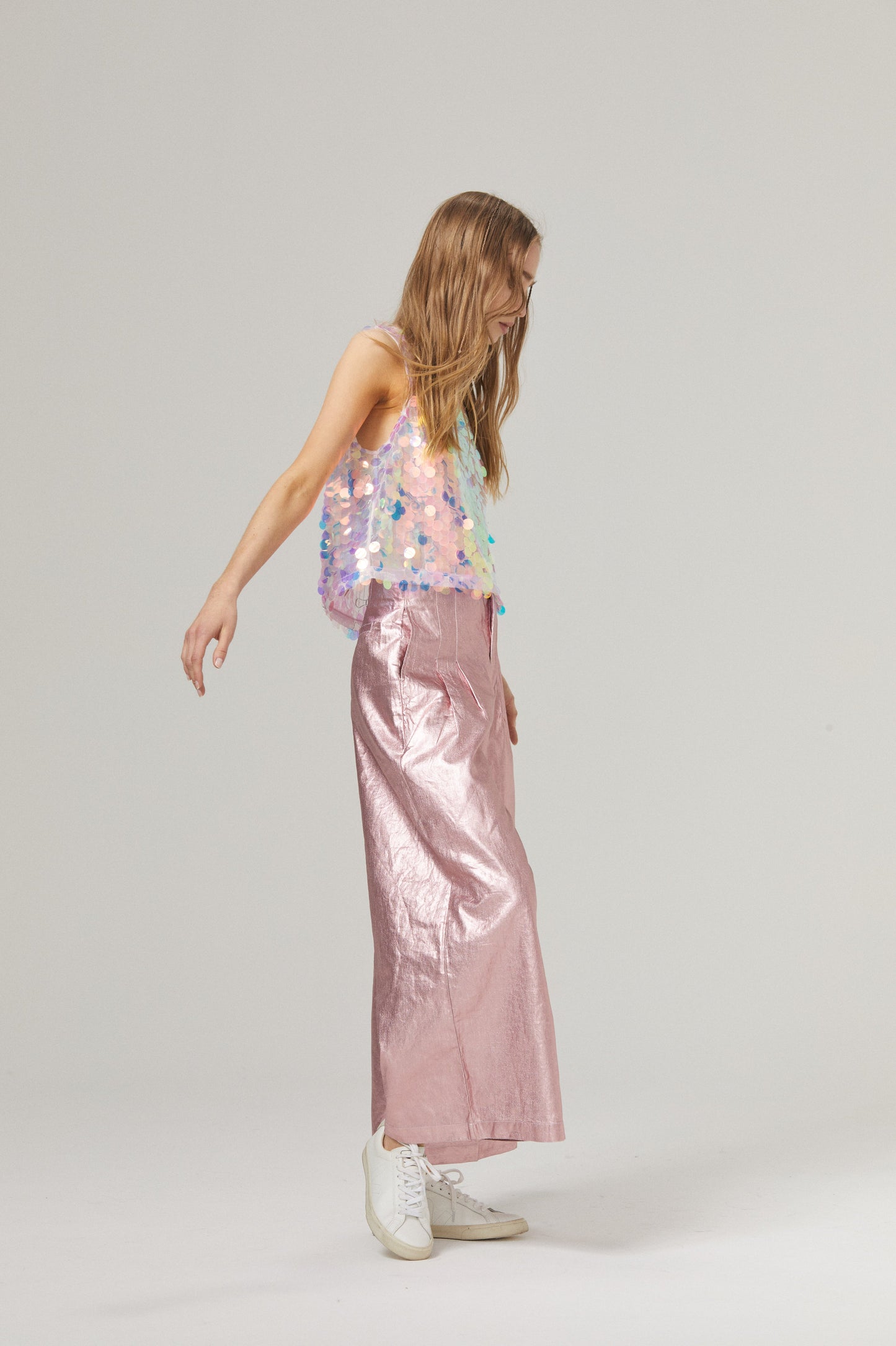 Mermaid Sequin Top - Aqua Big