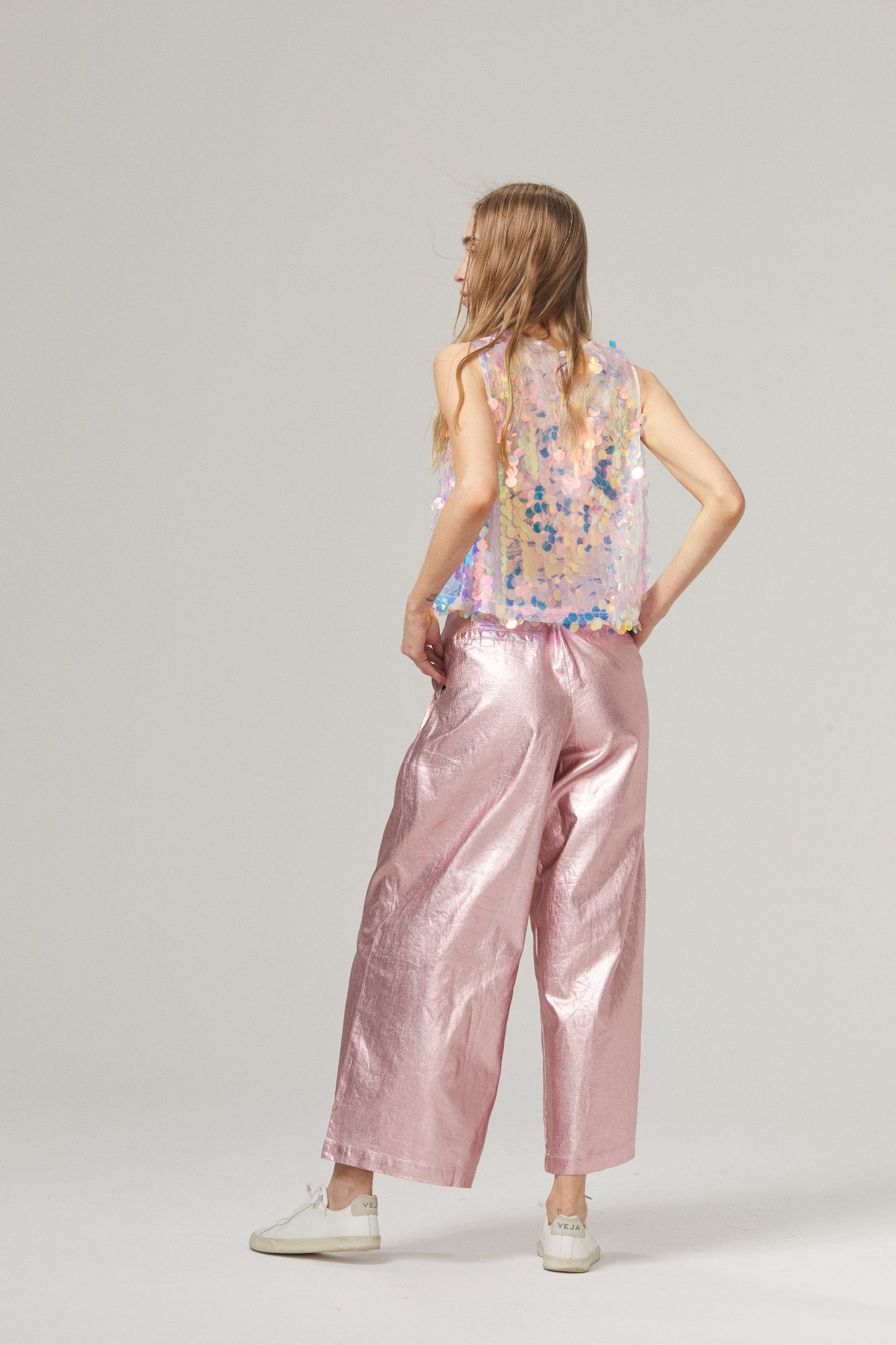 Mermaid Sequin Top - Aqua Big
