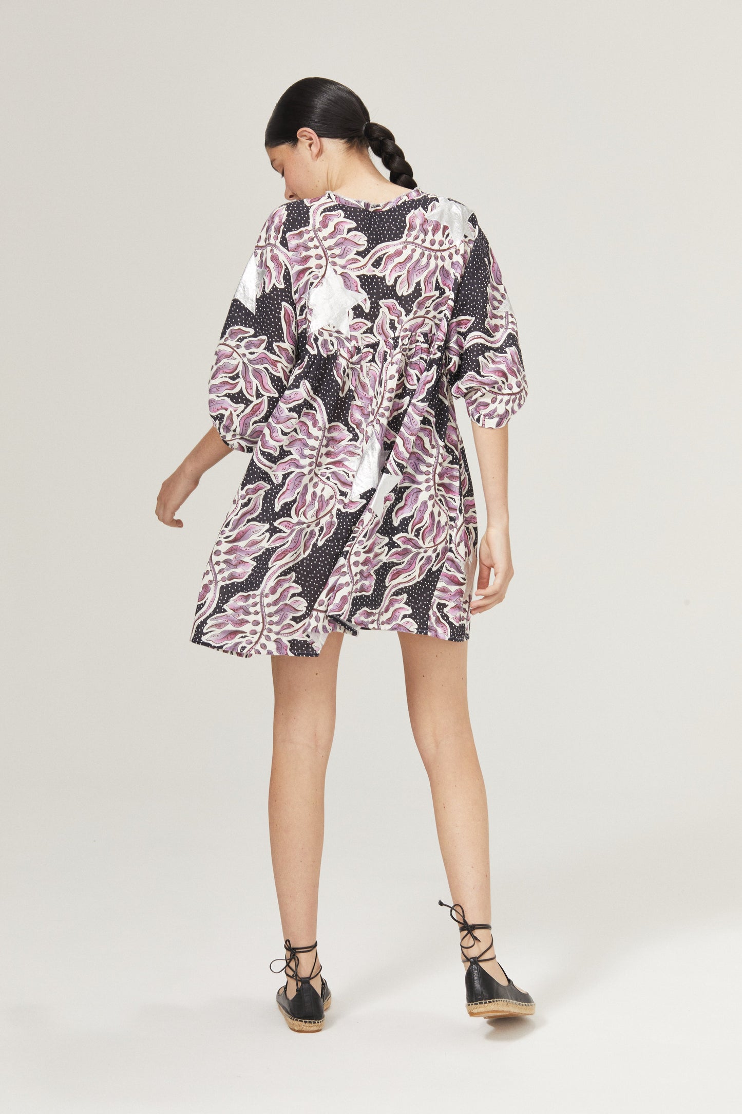 Star Alcala Dress - Lavender Sky with Silver Stars
