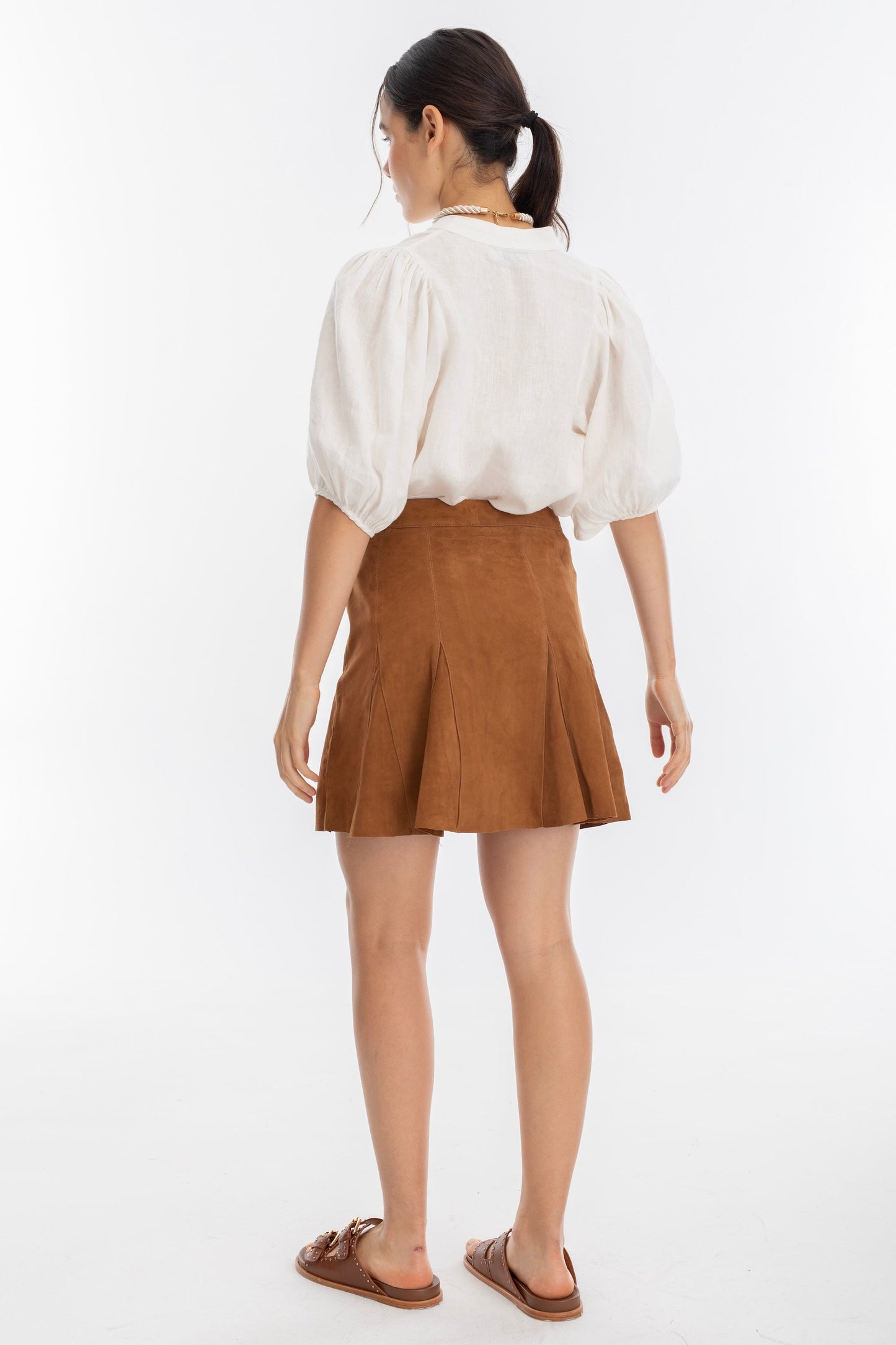 Juana Suede Skirt - Tan
