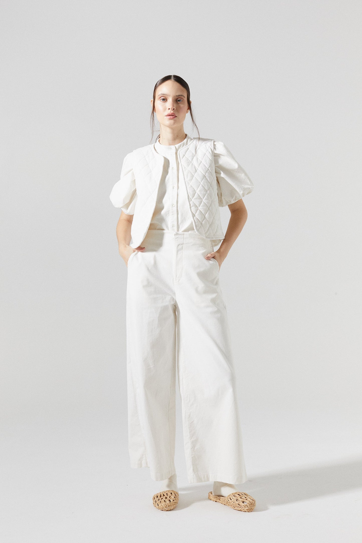 Sumac Corduroy Vest - Off-White