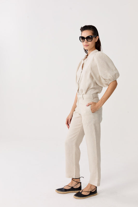 Bubble Linen Shirt - Natural