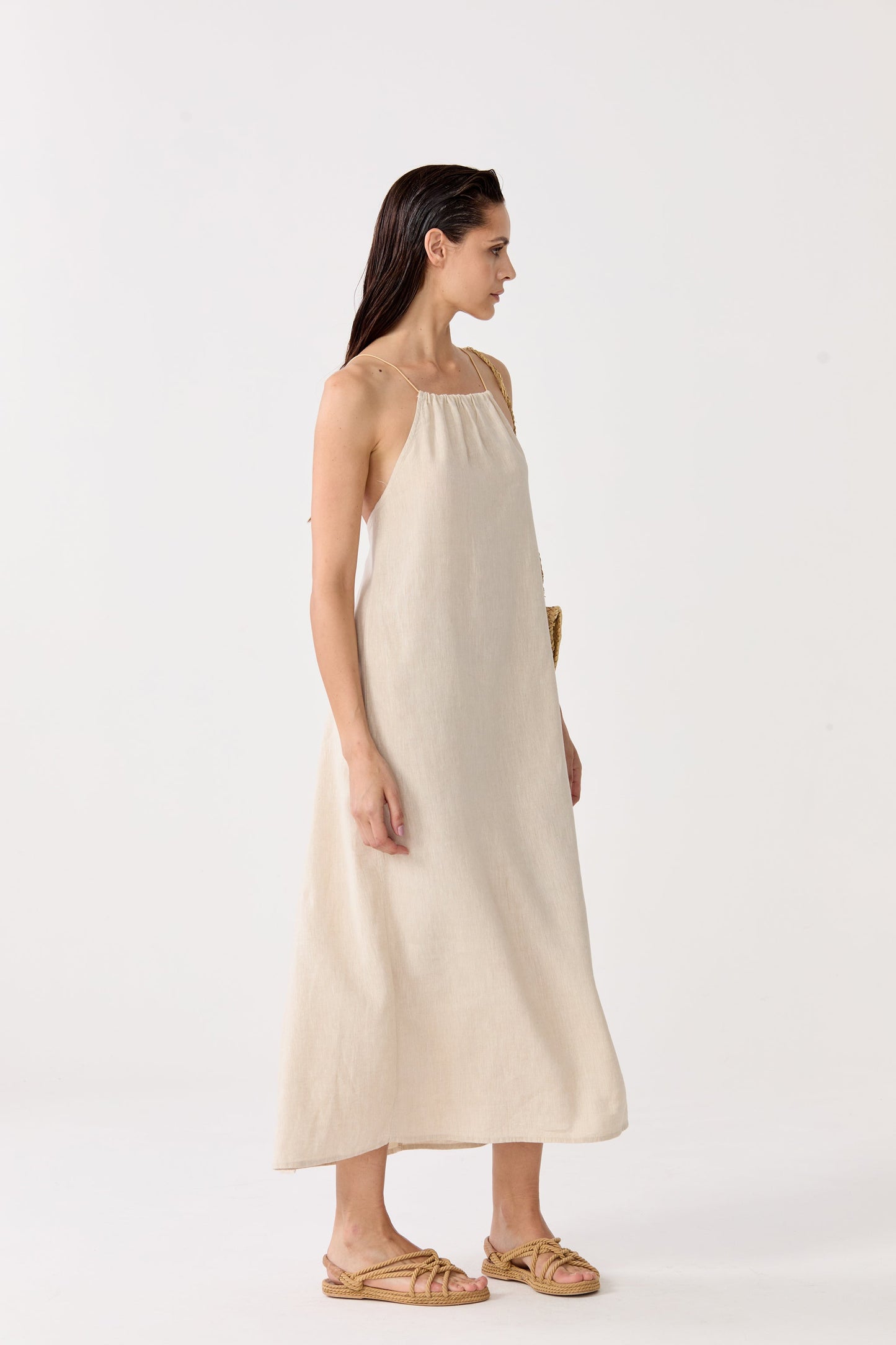 Sophie Linen Dress - Natural