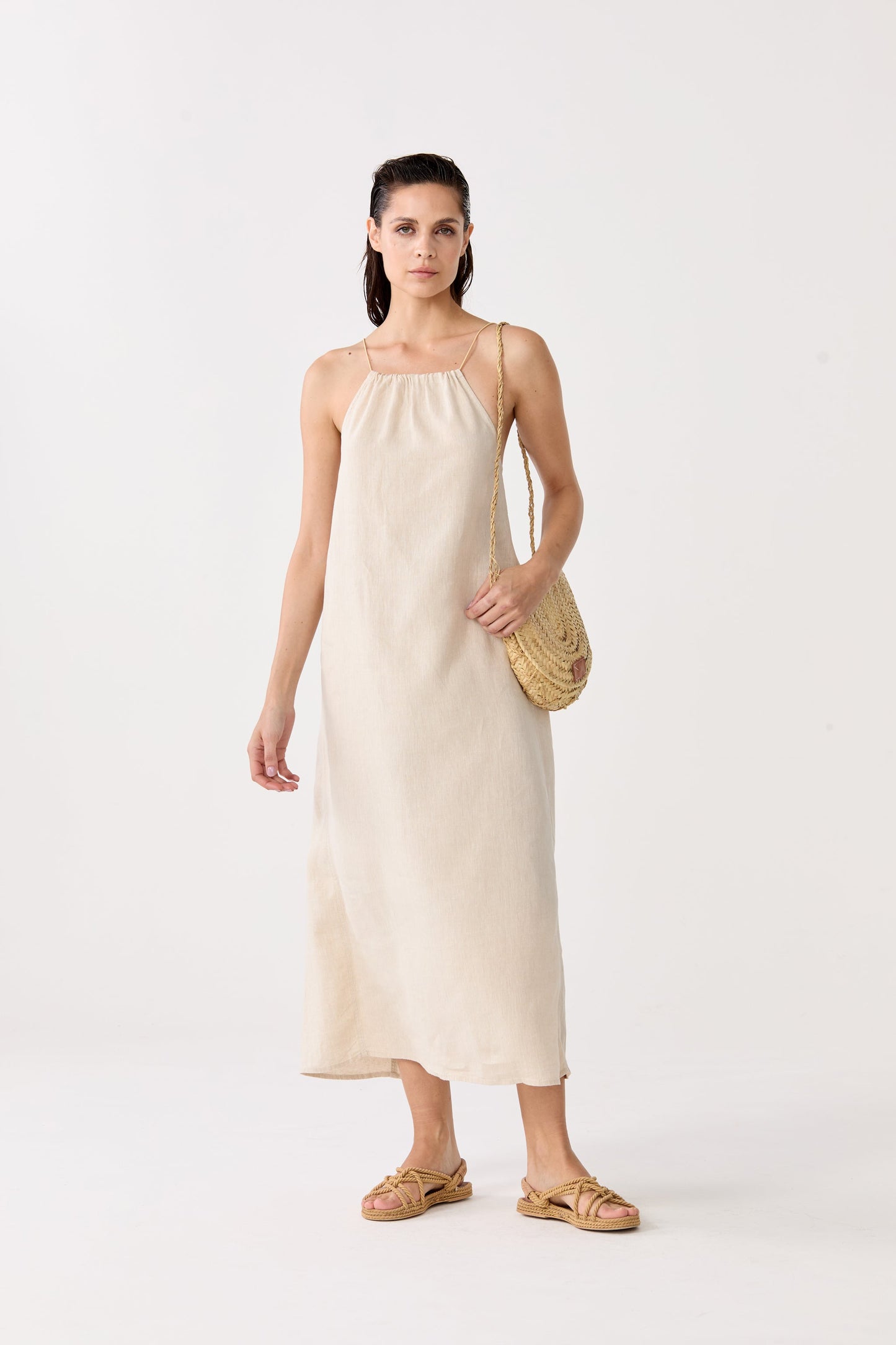 Sophie Linen Dress - Natural
