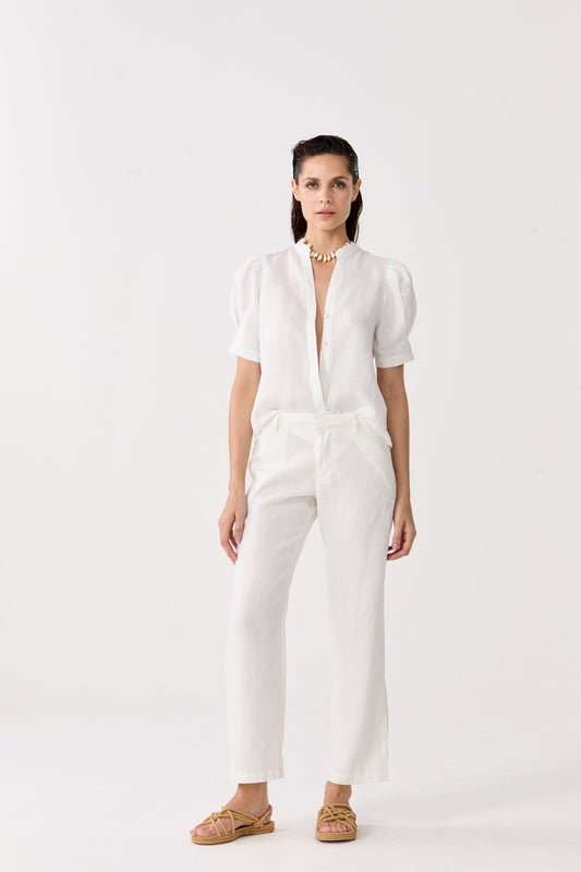 Astro Linen Pants - White