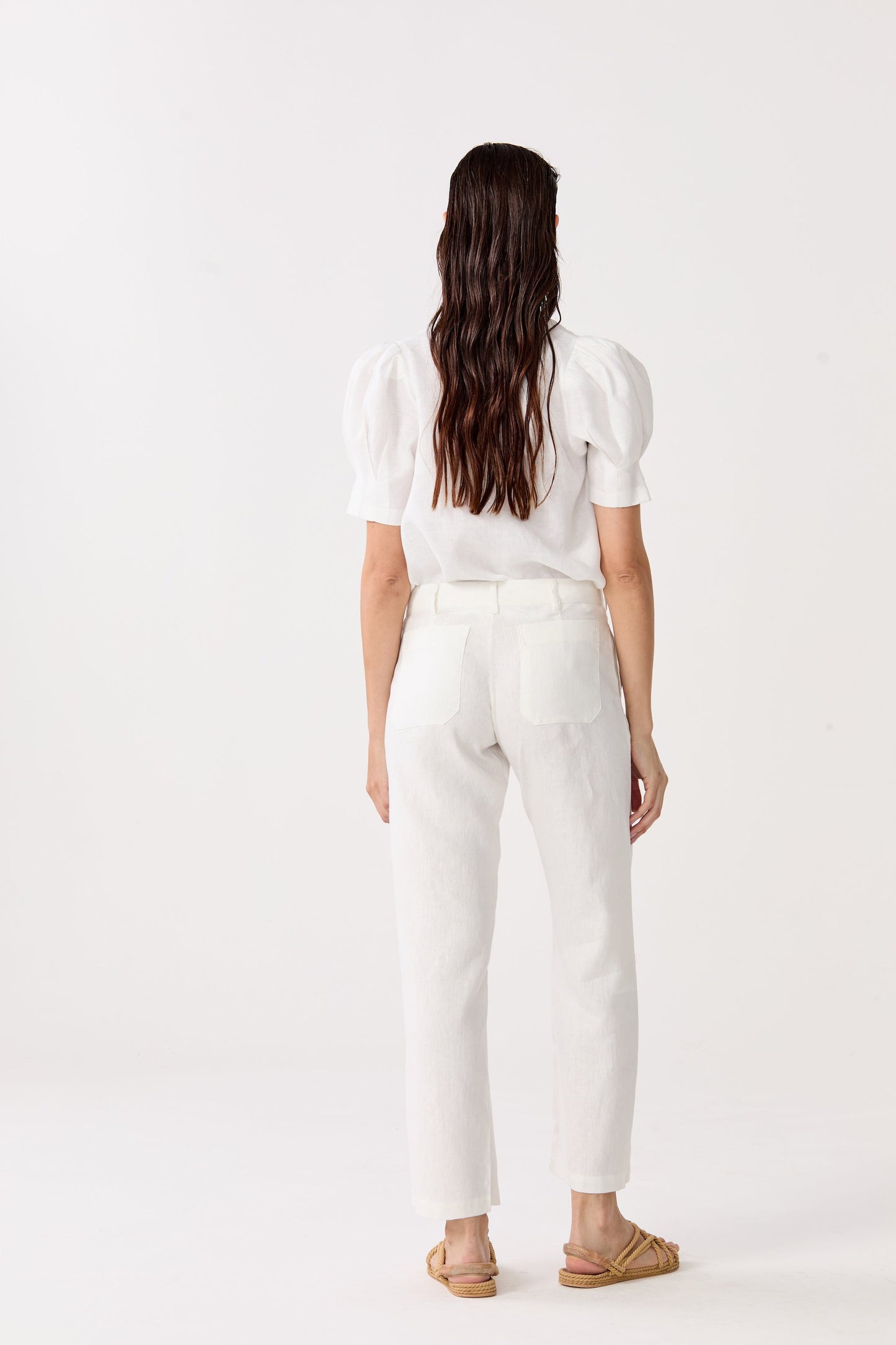 Astro Linen Pants - White