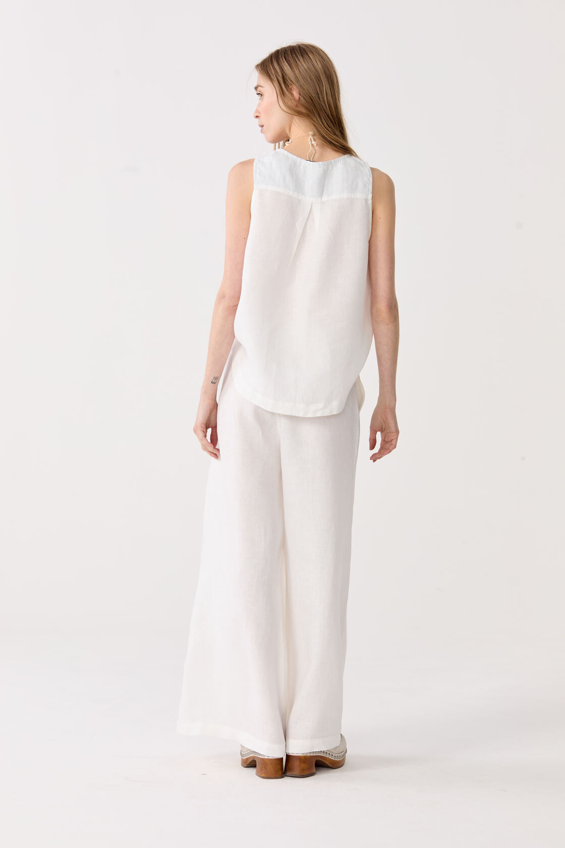 Yves Linen Top - Off-White
