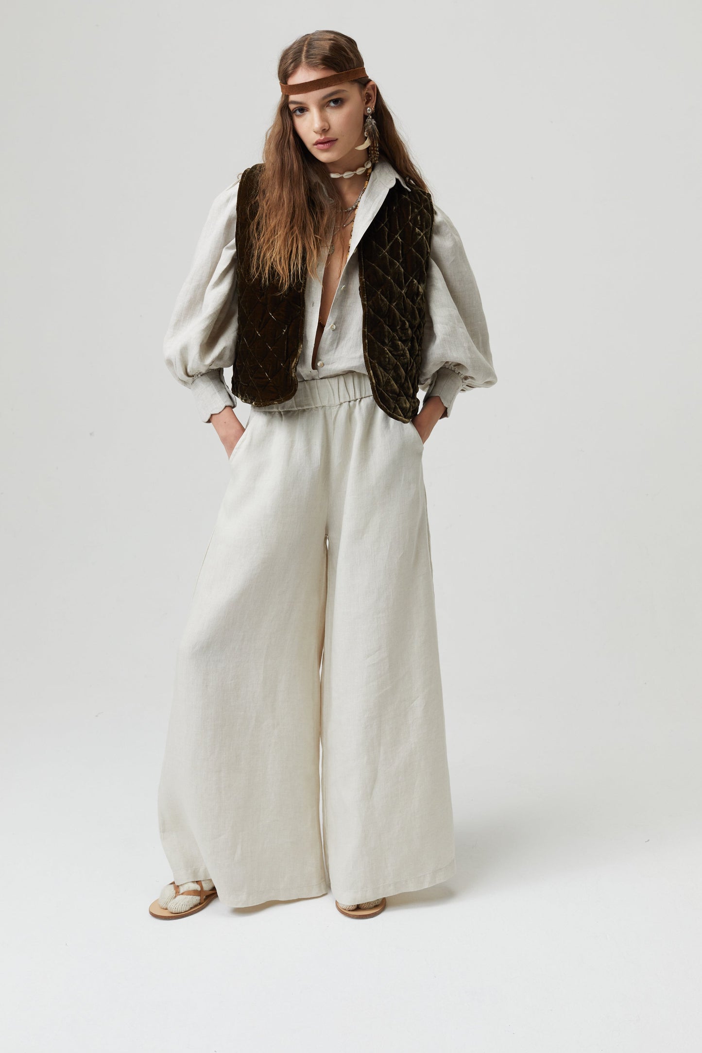 Camille Linen Shirt - Natural