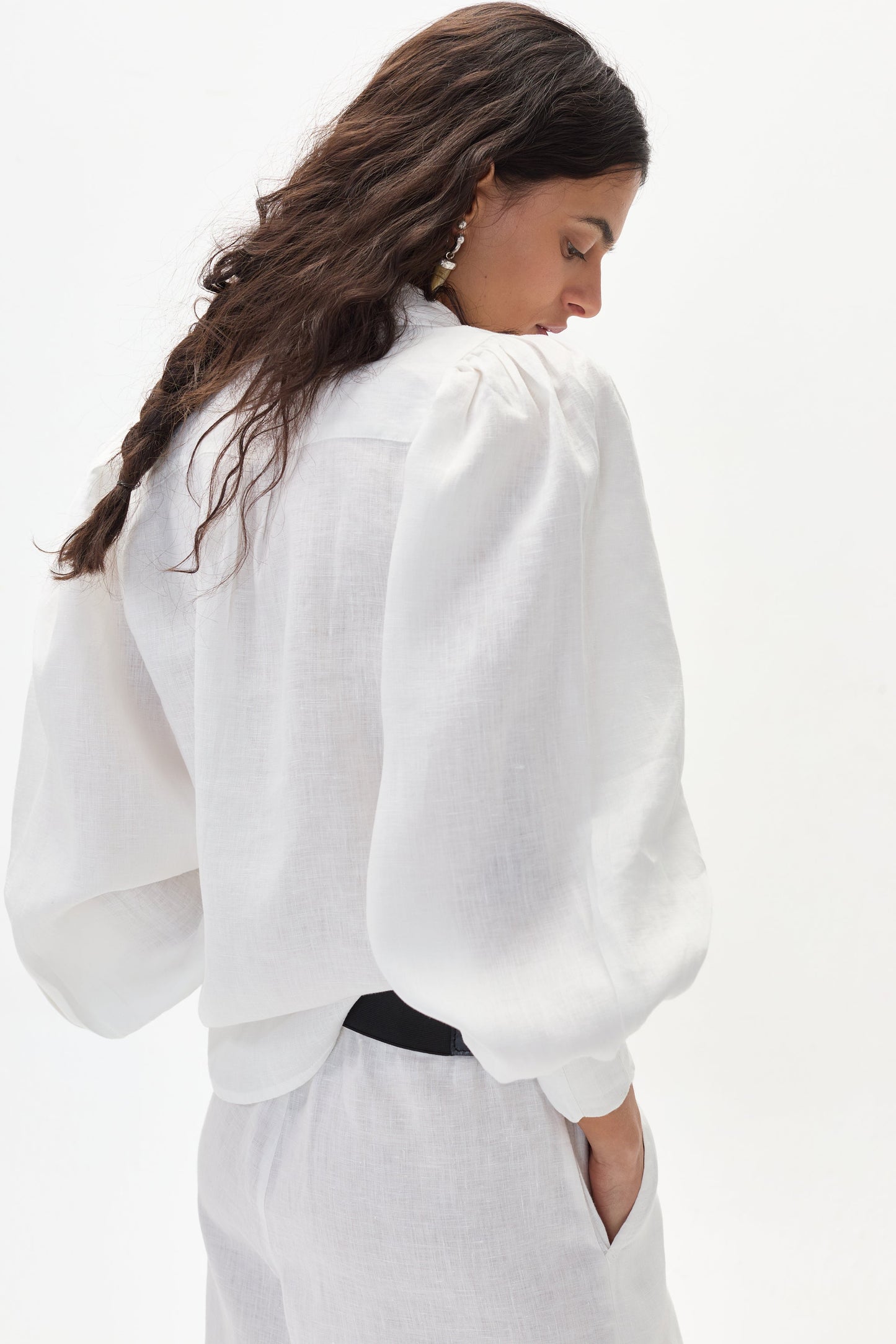 Camille Linen Shirt - White