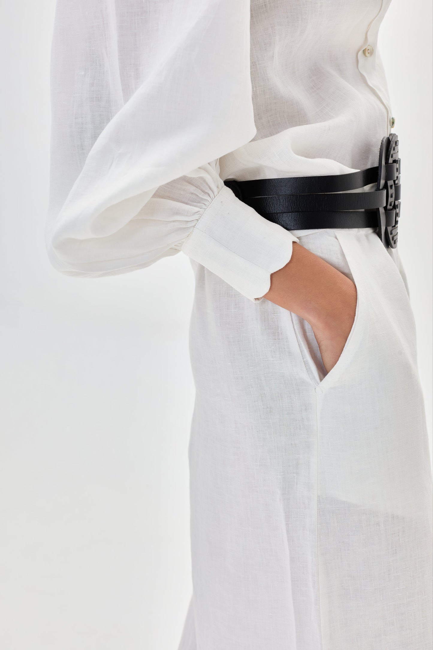Camille Linen Shirt - White