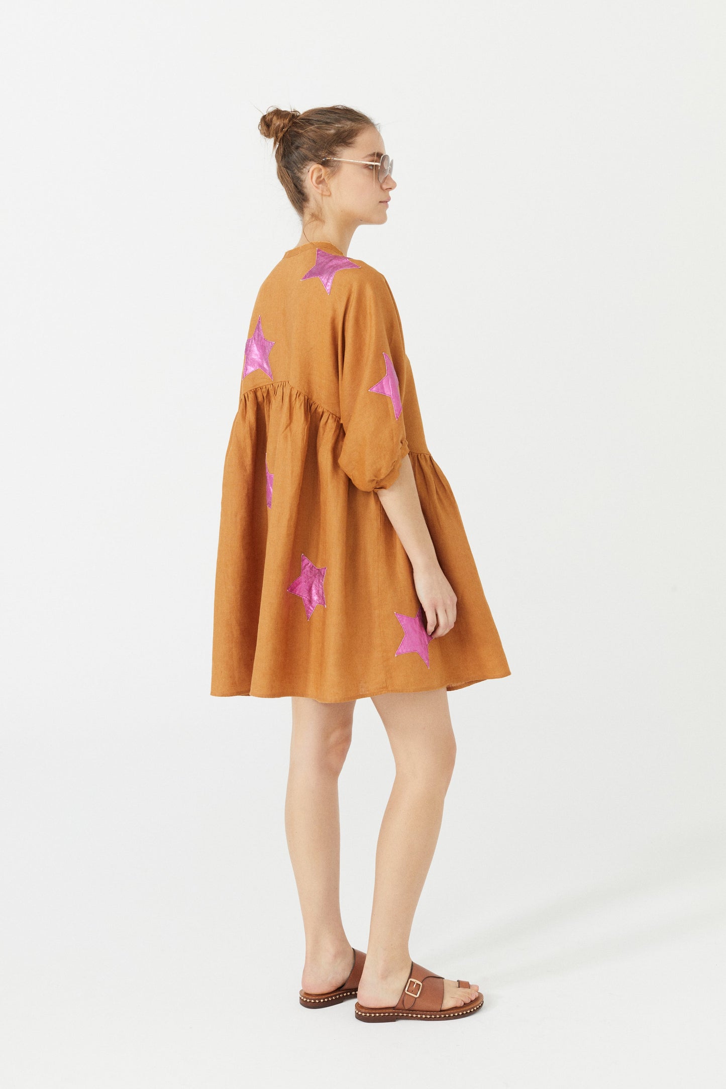 Star Alcala Linen Dress - Caramel