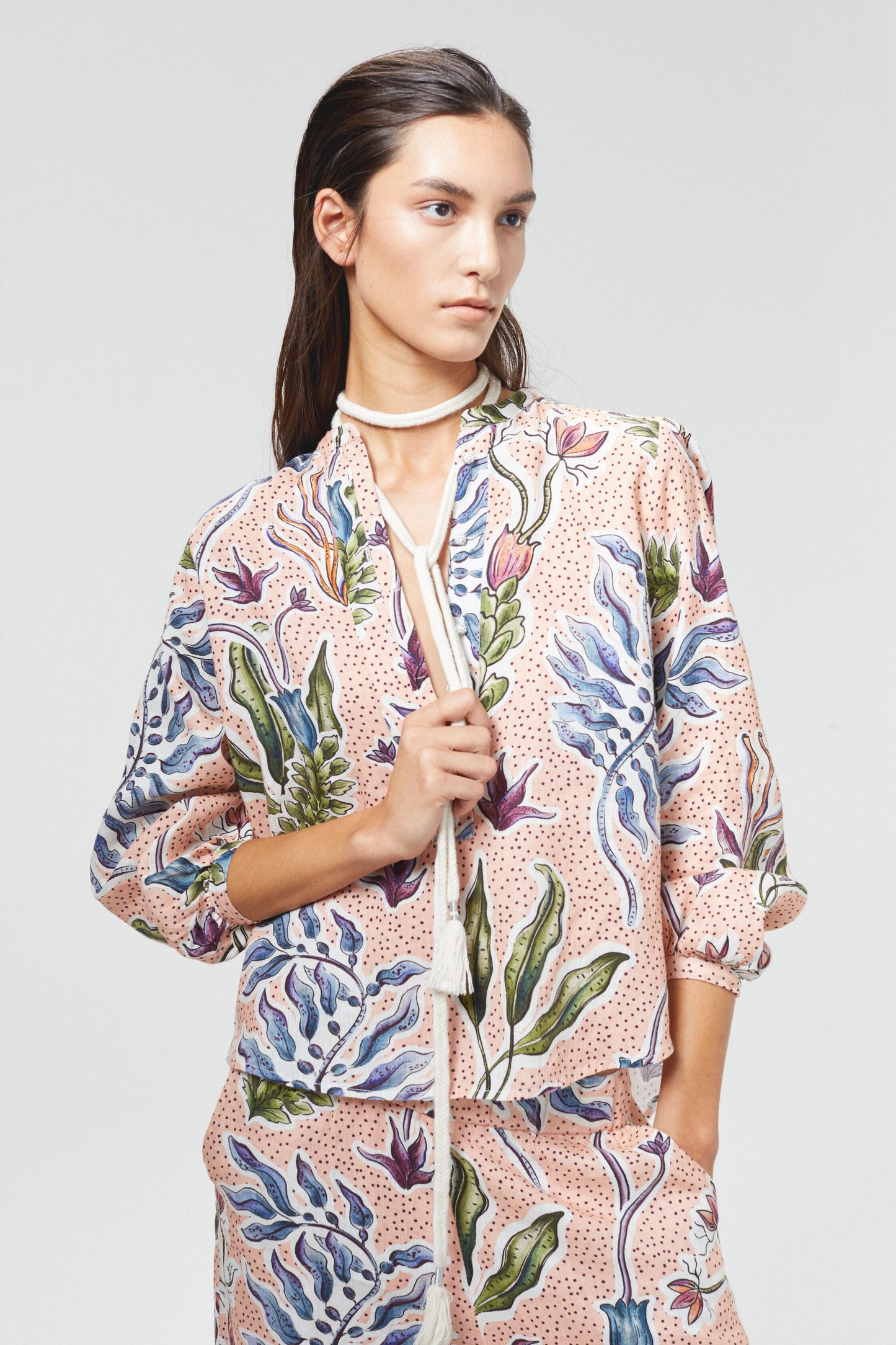 Sake Linen Shirt - Marrakech Gardens