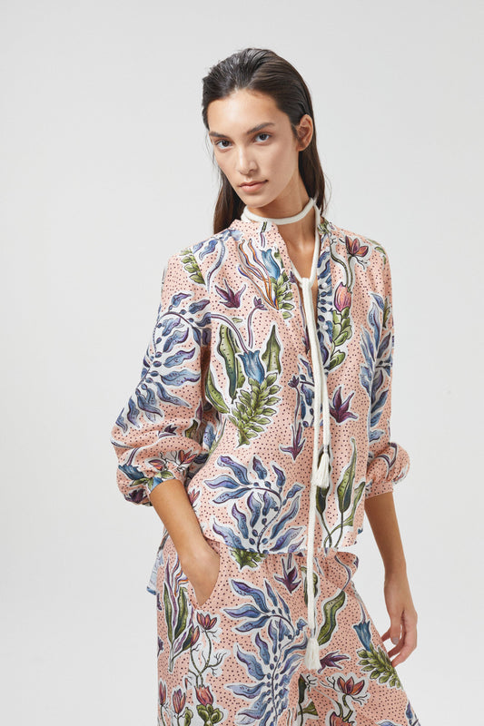 Sake Linen Shirt - Marrakech Gardens