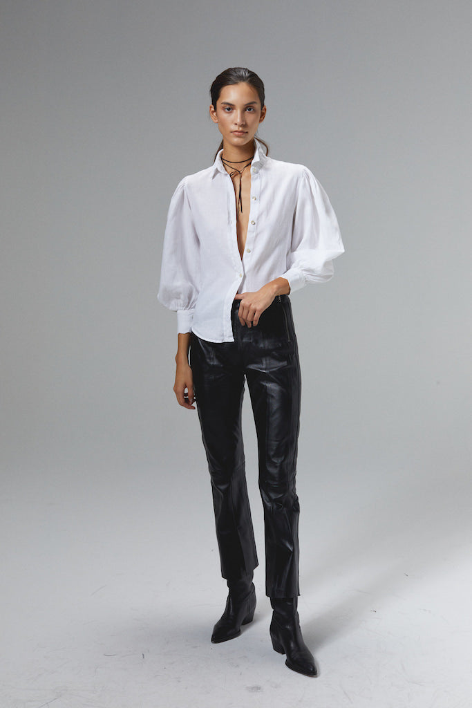 Tori Leather Pants - Black