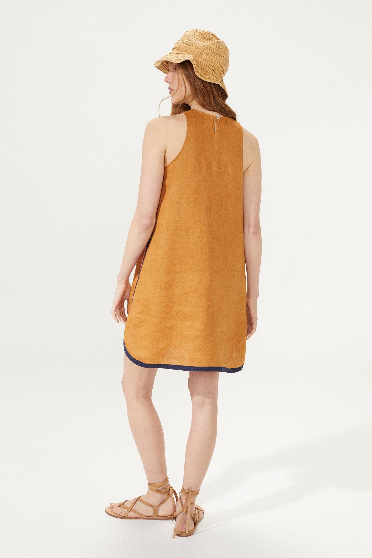 Iga Linen Dress - Caramel