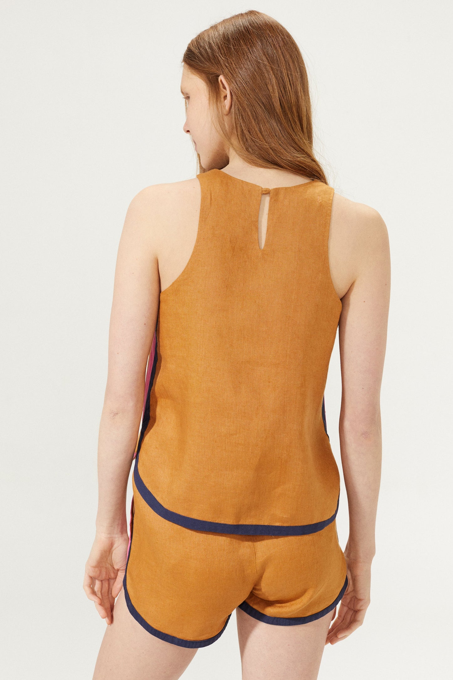Anna Linen Top - Caramel