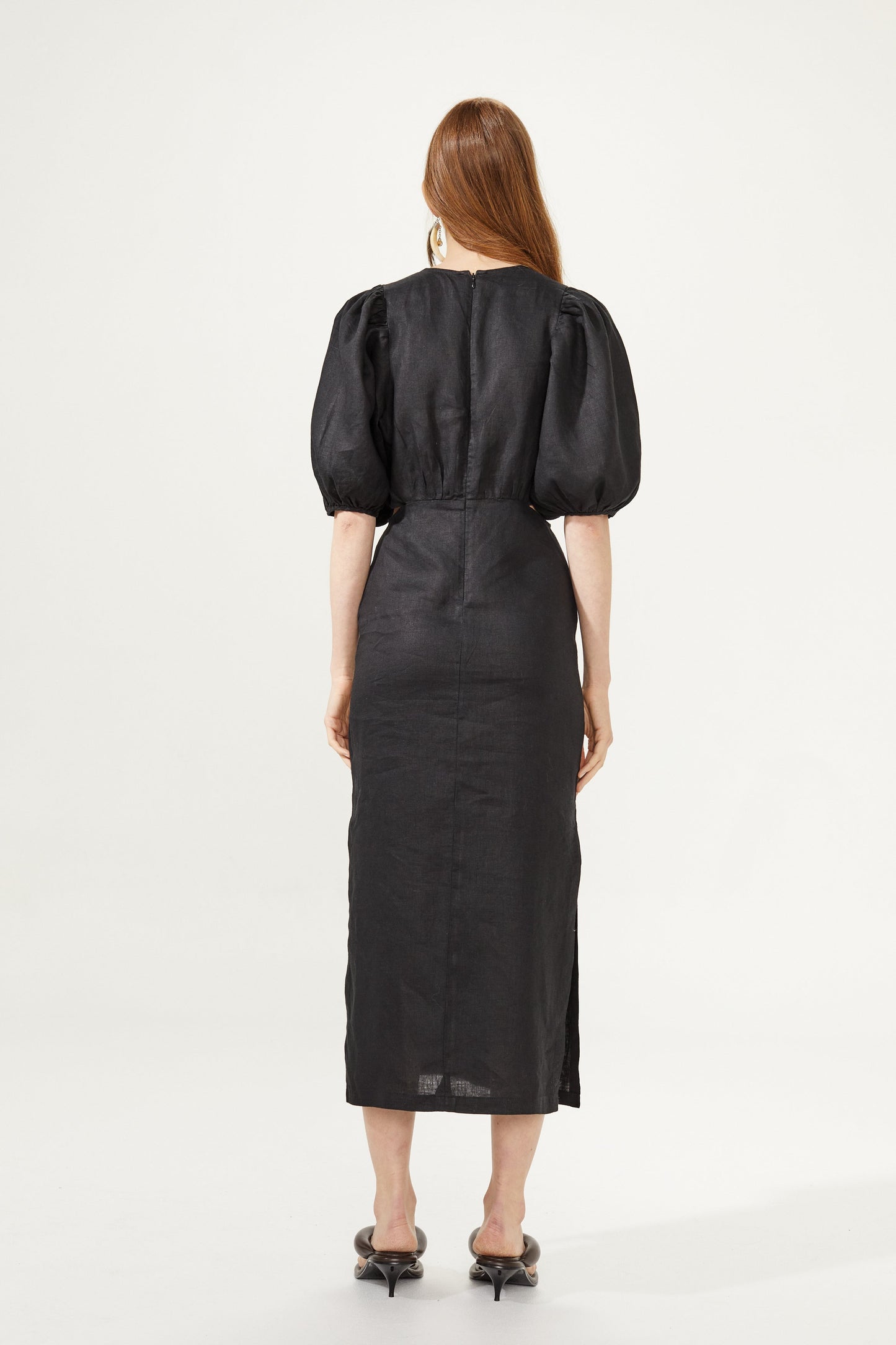 Ios Linen Dress - Black
