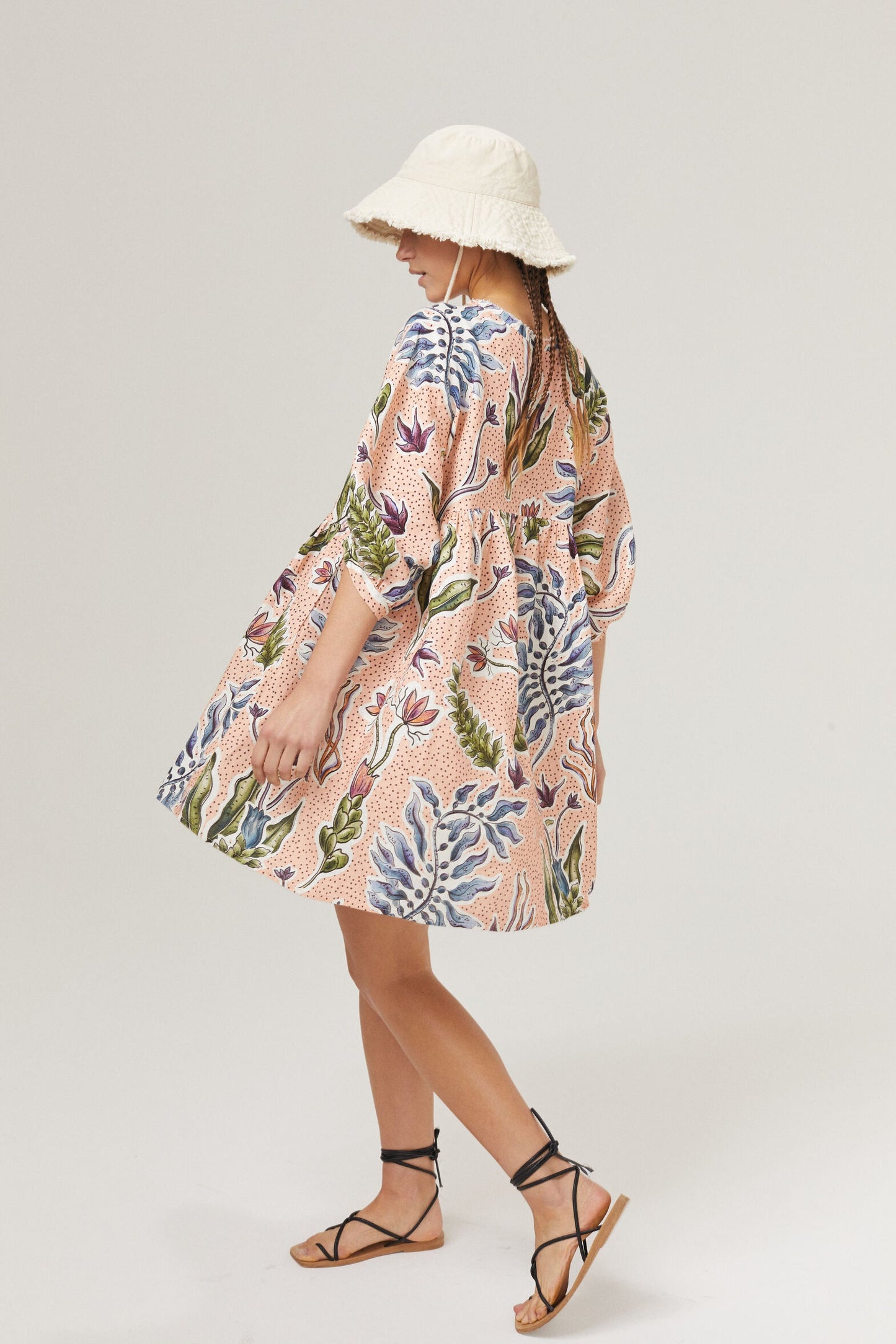 Alcala Linen Dress - Marrakech Gardens