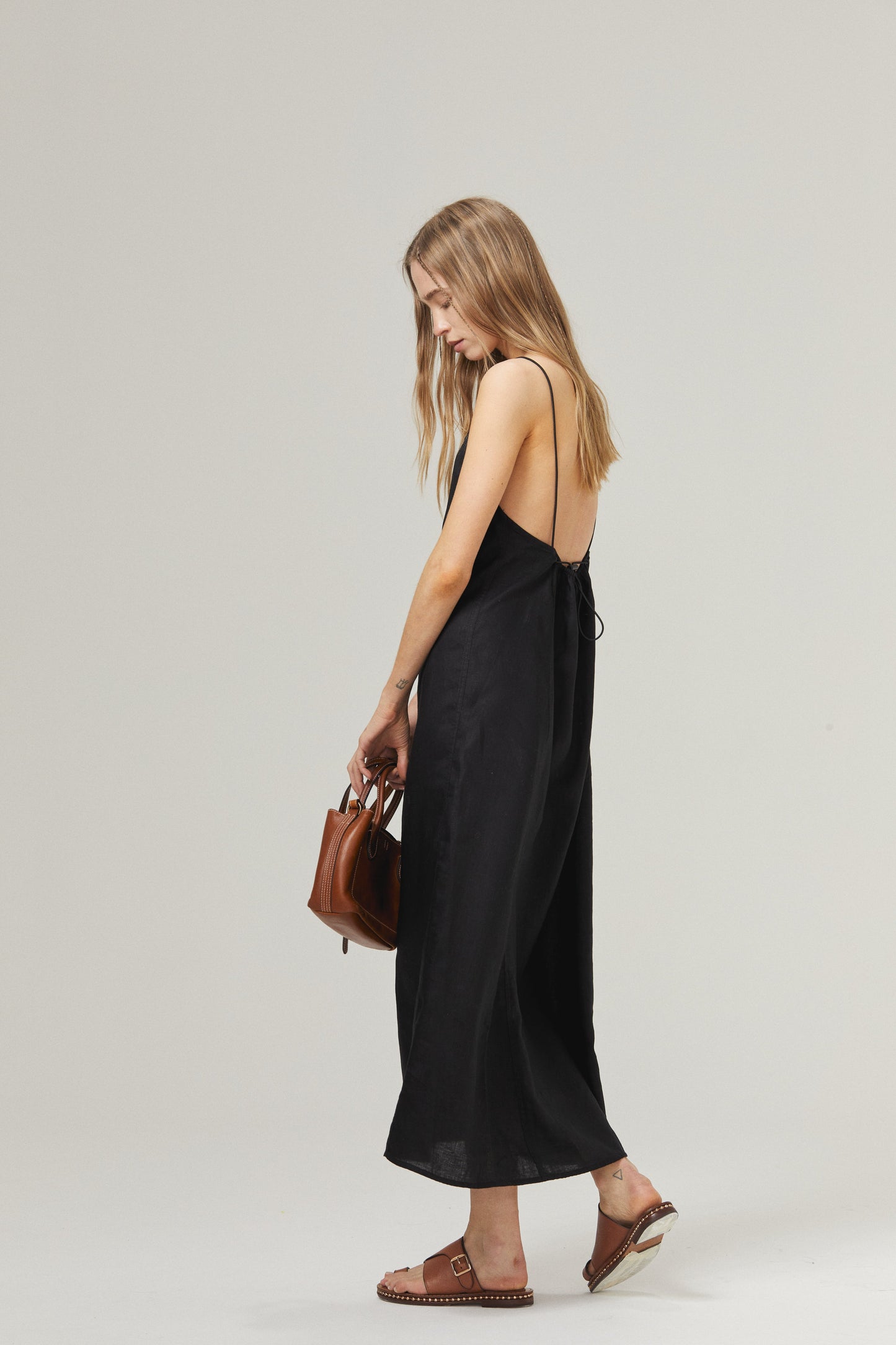 Sophie Linen Dress - Black