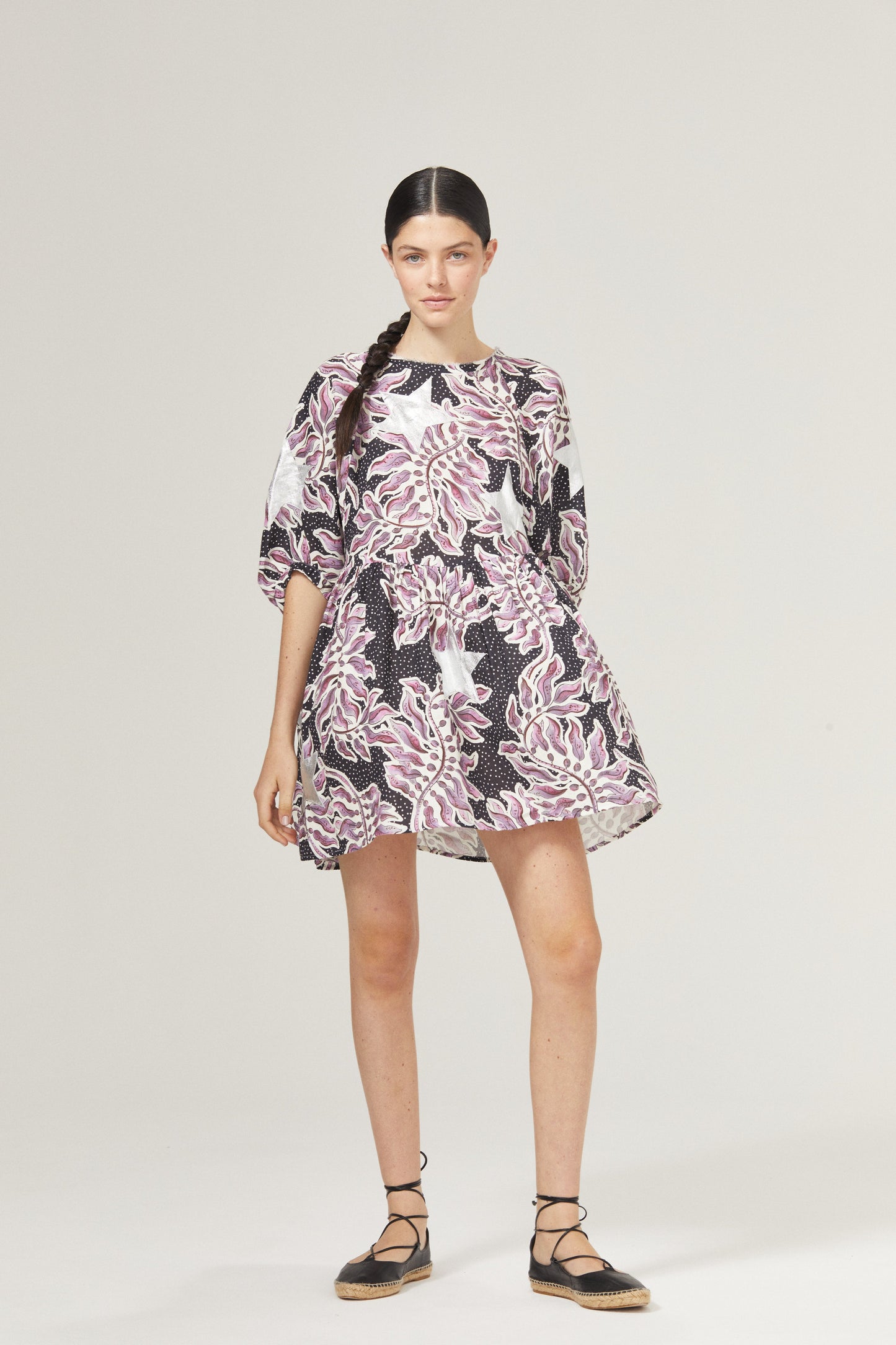 Star Alcala Dress - Lavender Sky with Silver Stars