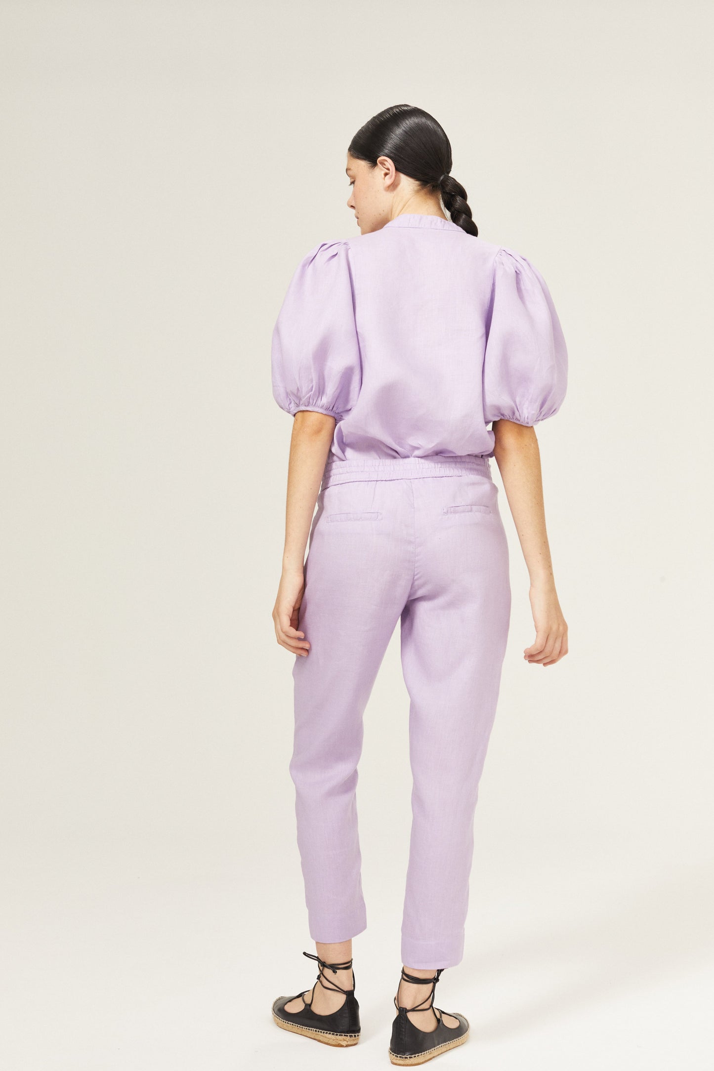 Lotus Linen Pants - Bright Lilac