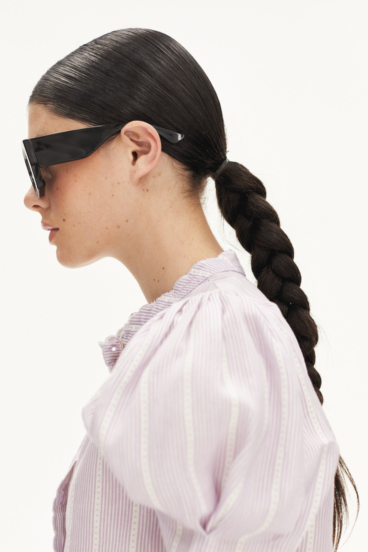 Scallop Linen Shirt - Lilac Love