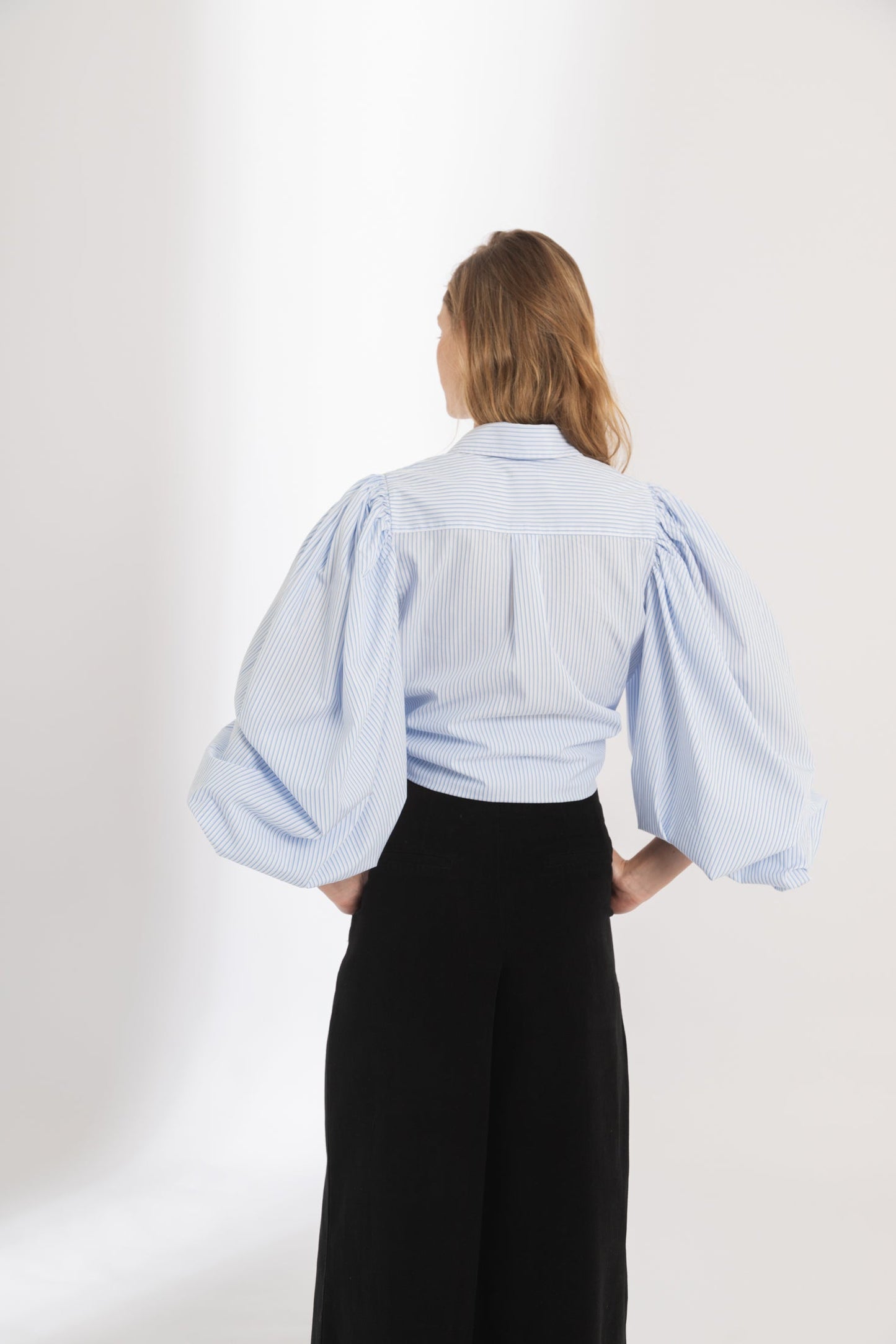 Samba Poplin Shirt - Light Blue and White Stripes
