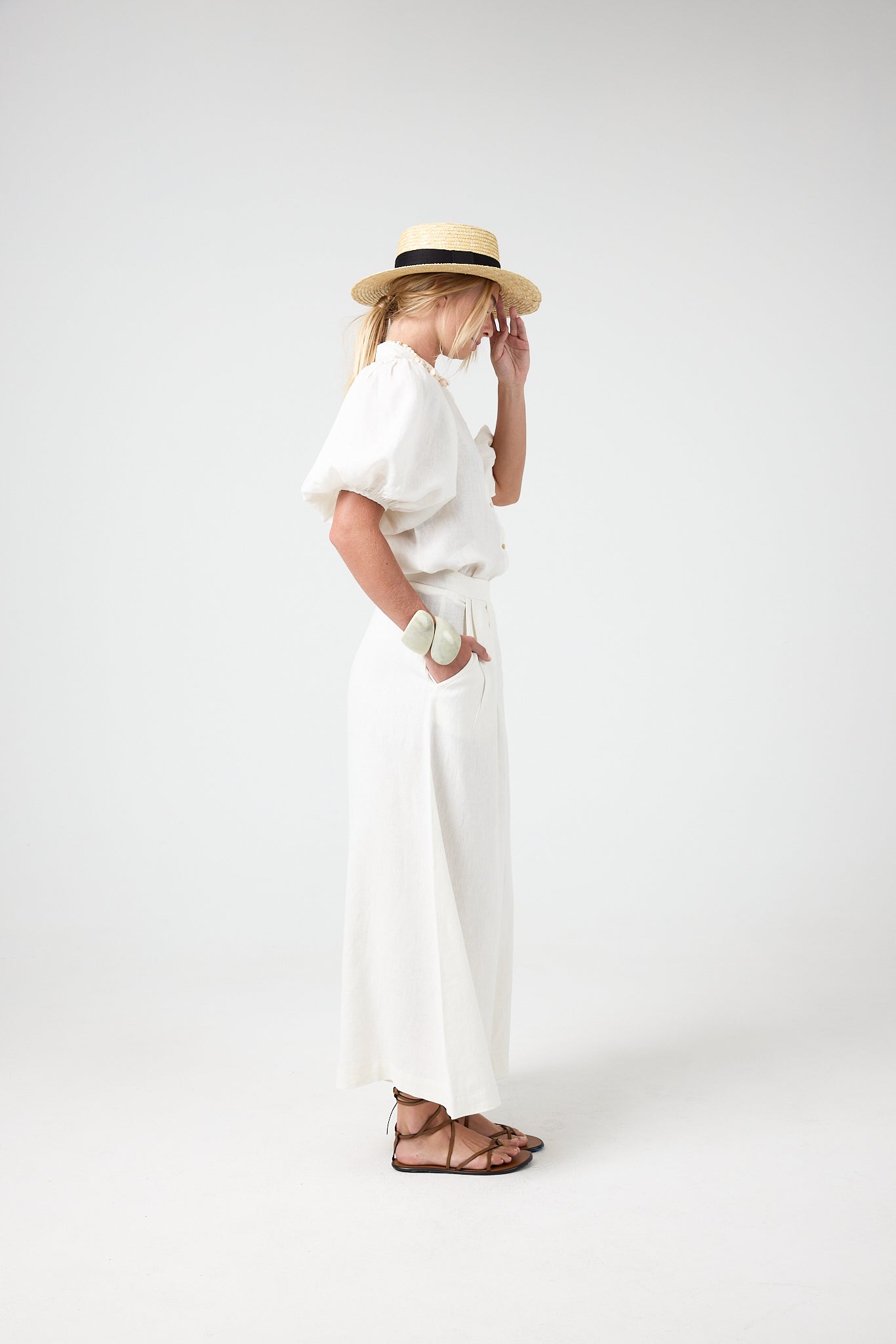 Sabi Linen Pants - Off White