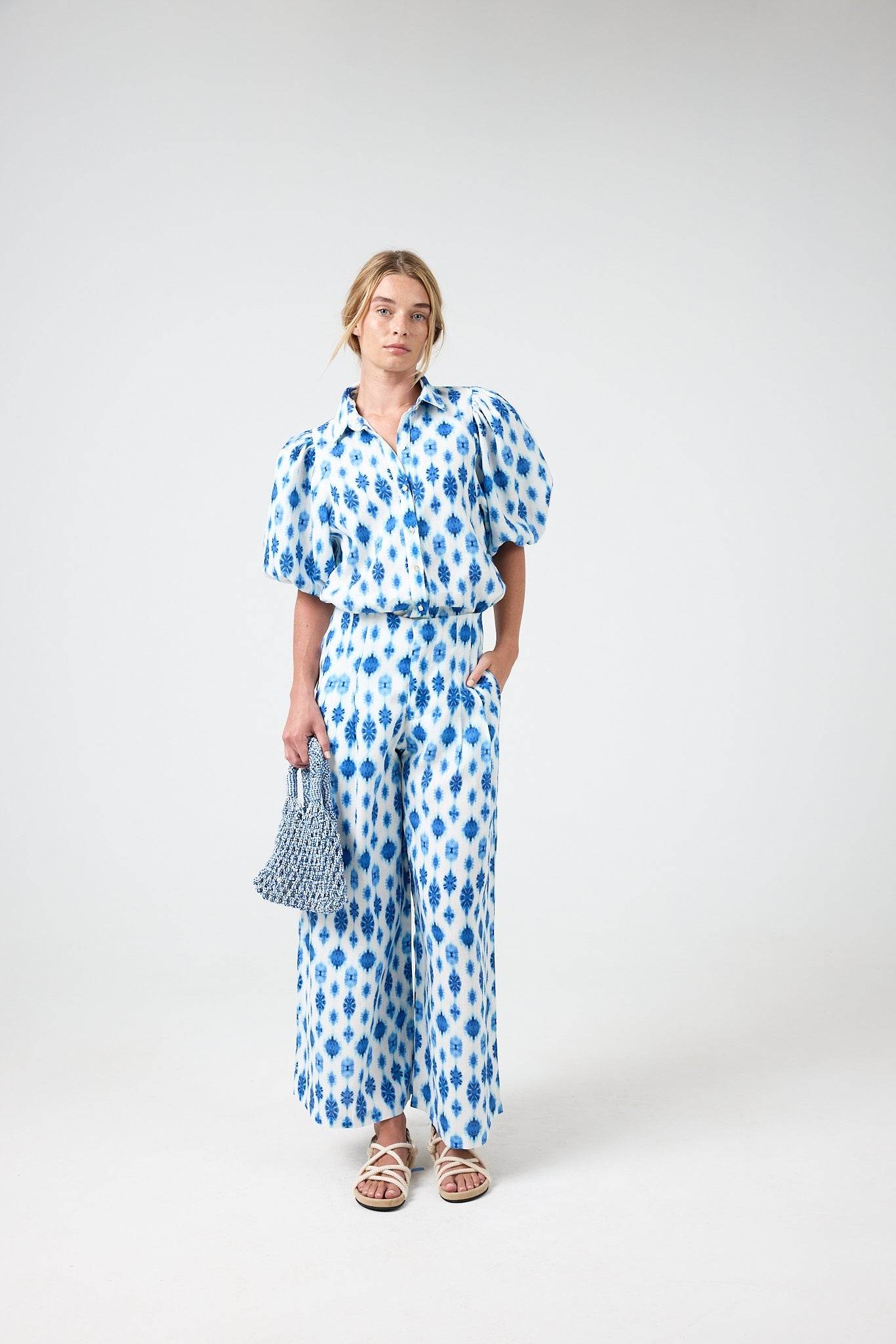 Angel Linen Shirt - Hamptons Print