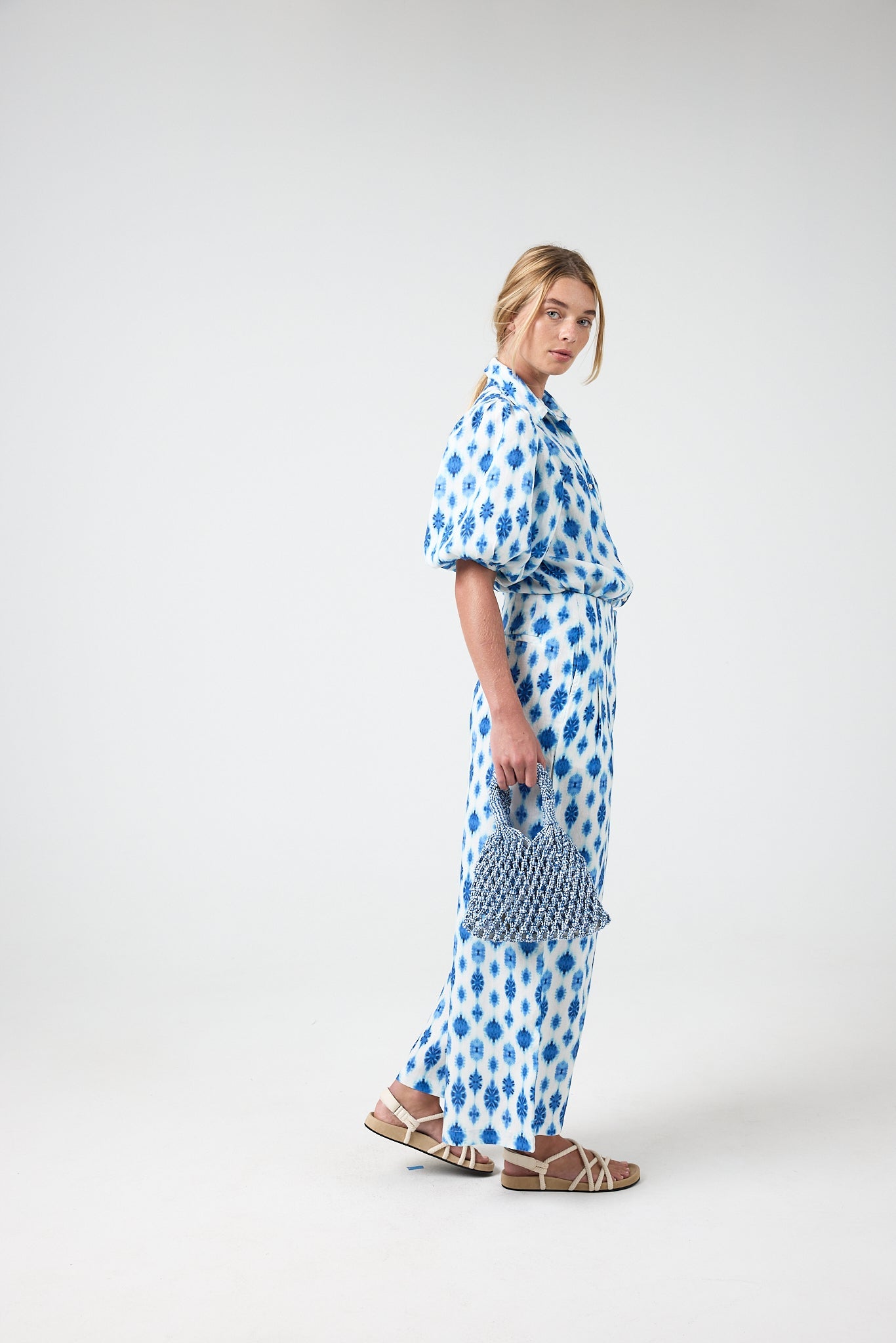 Angel Linen Shirt - Hamptons Print
