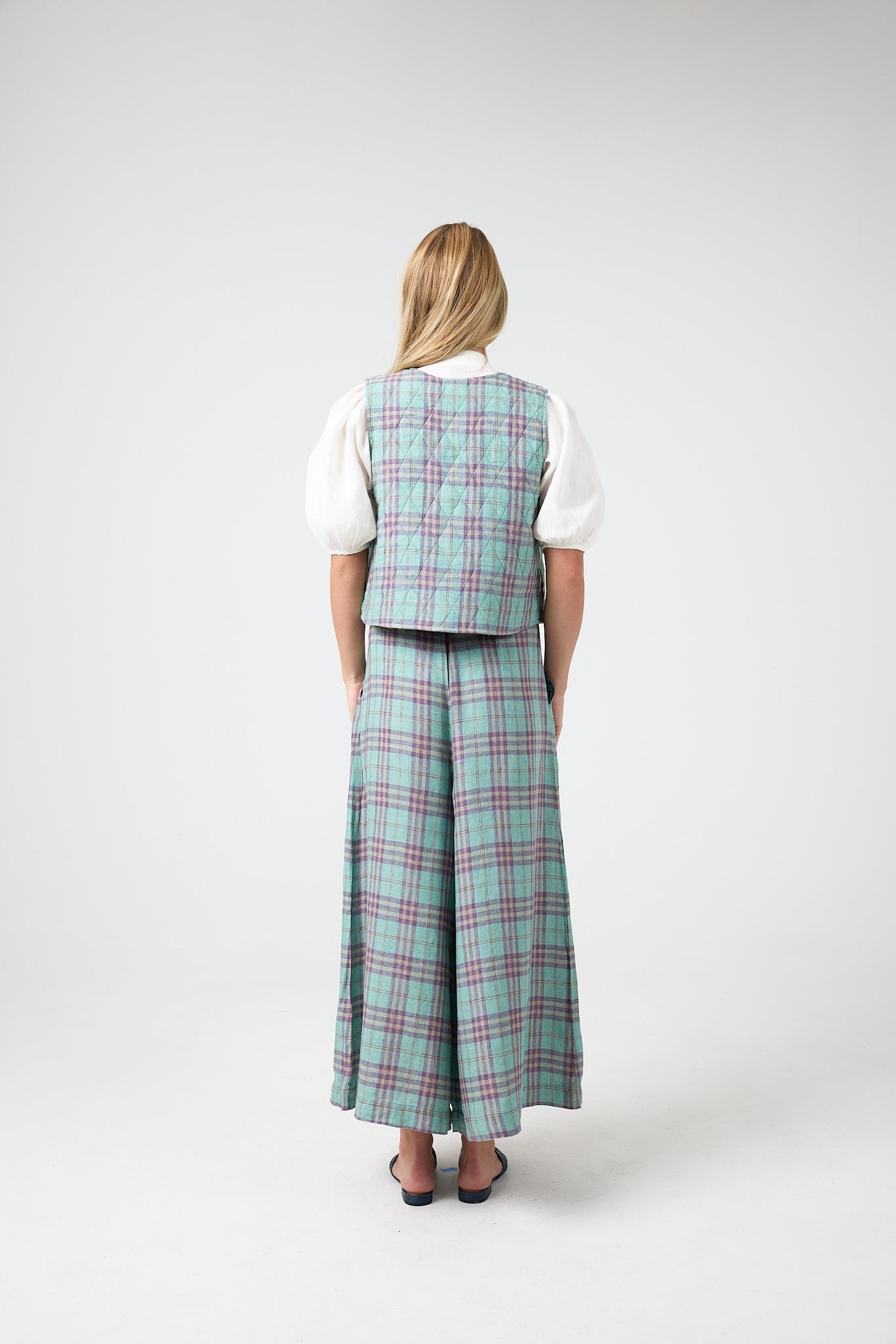 Sabi Linen Pants - Palma Checks