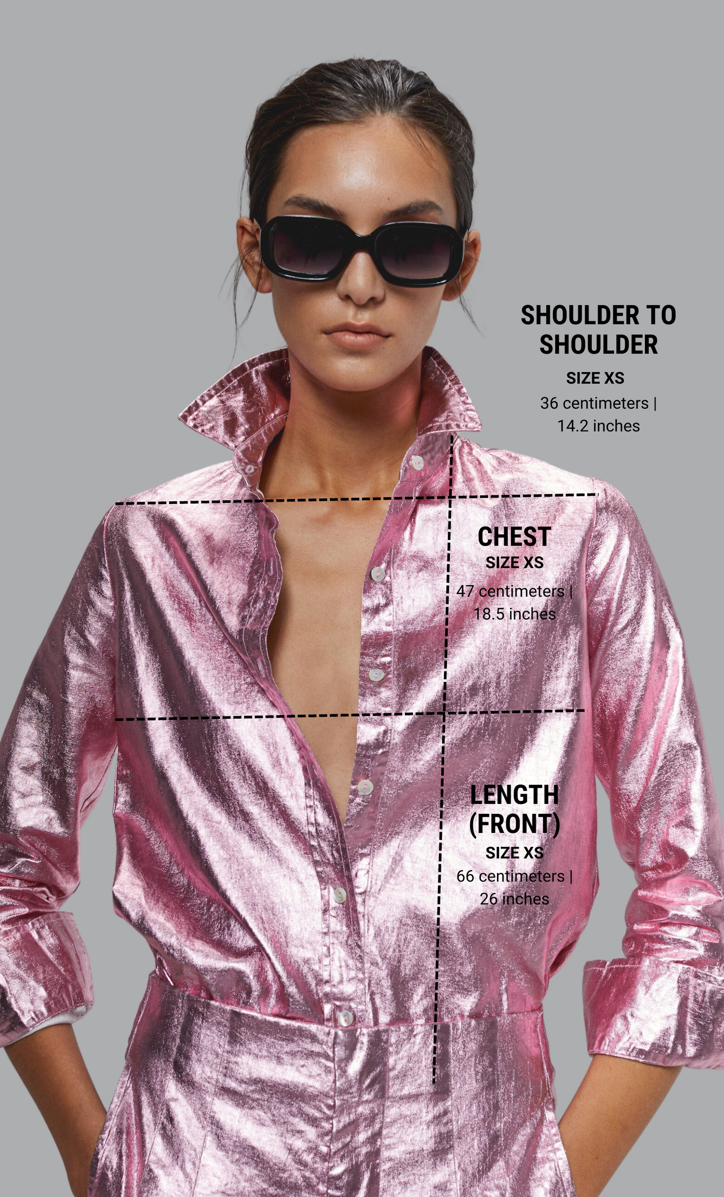 San Marino Metallic Linen Shirt - Peach Fuzz