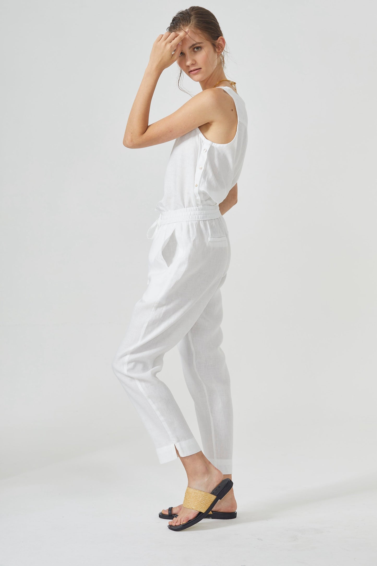 Lotus Linen Pants - Off-White