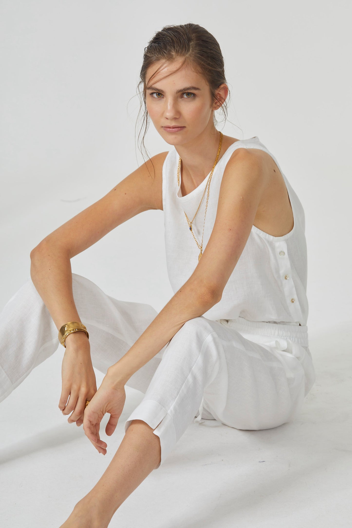 Lotus Linen Pants - Off-White