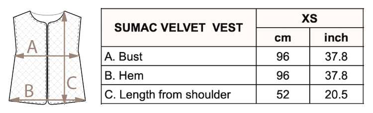 Sumac Silk Velvet Vest - Blush