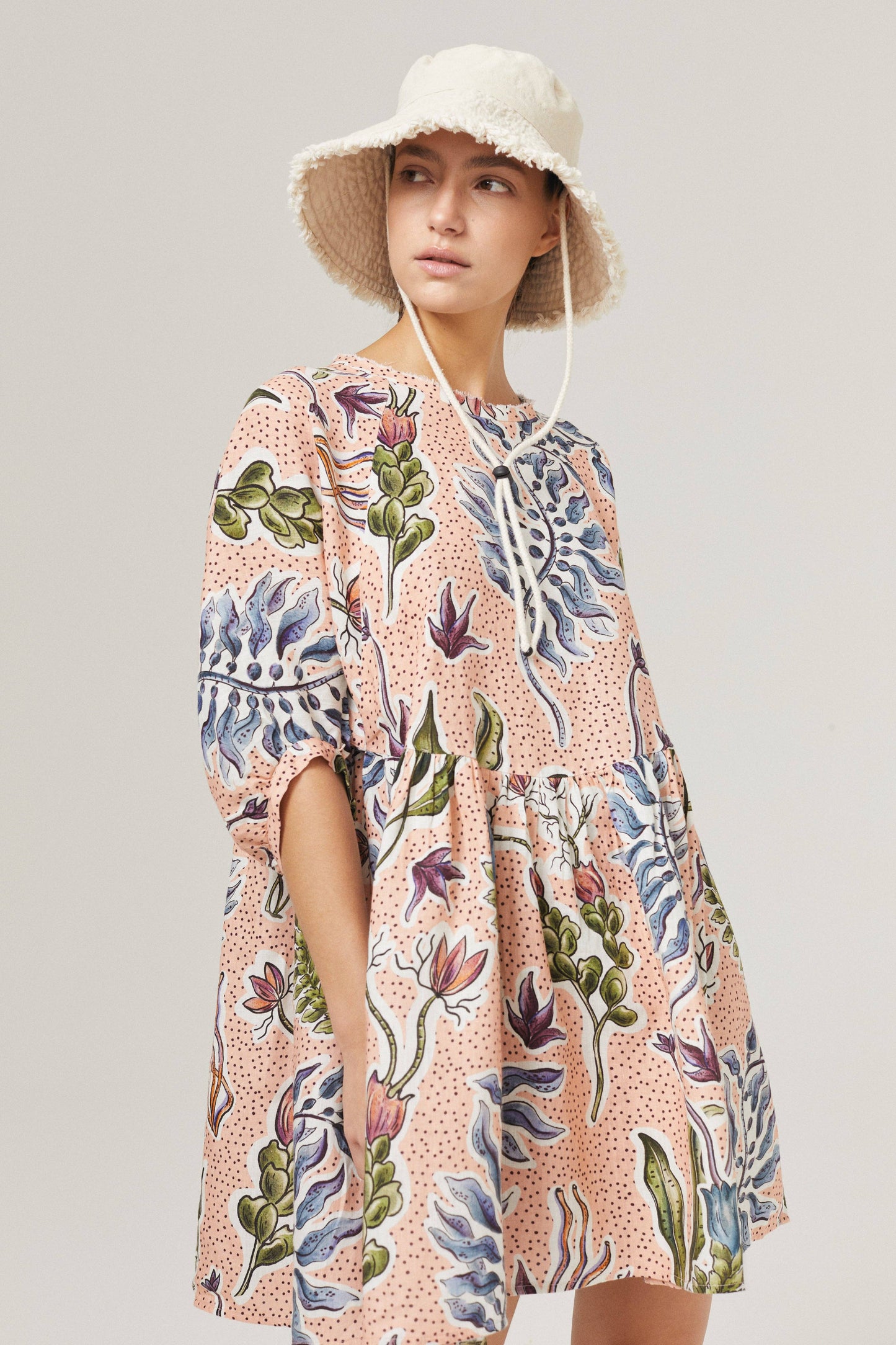Alcala Linen Dress - Marrakech Gardens