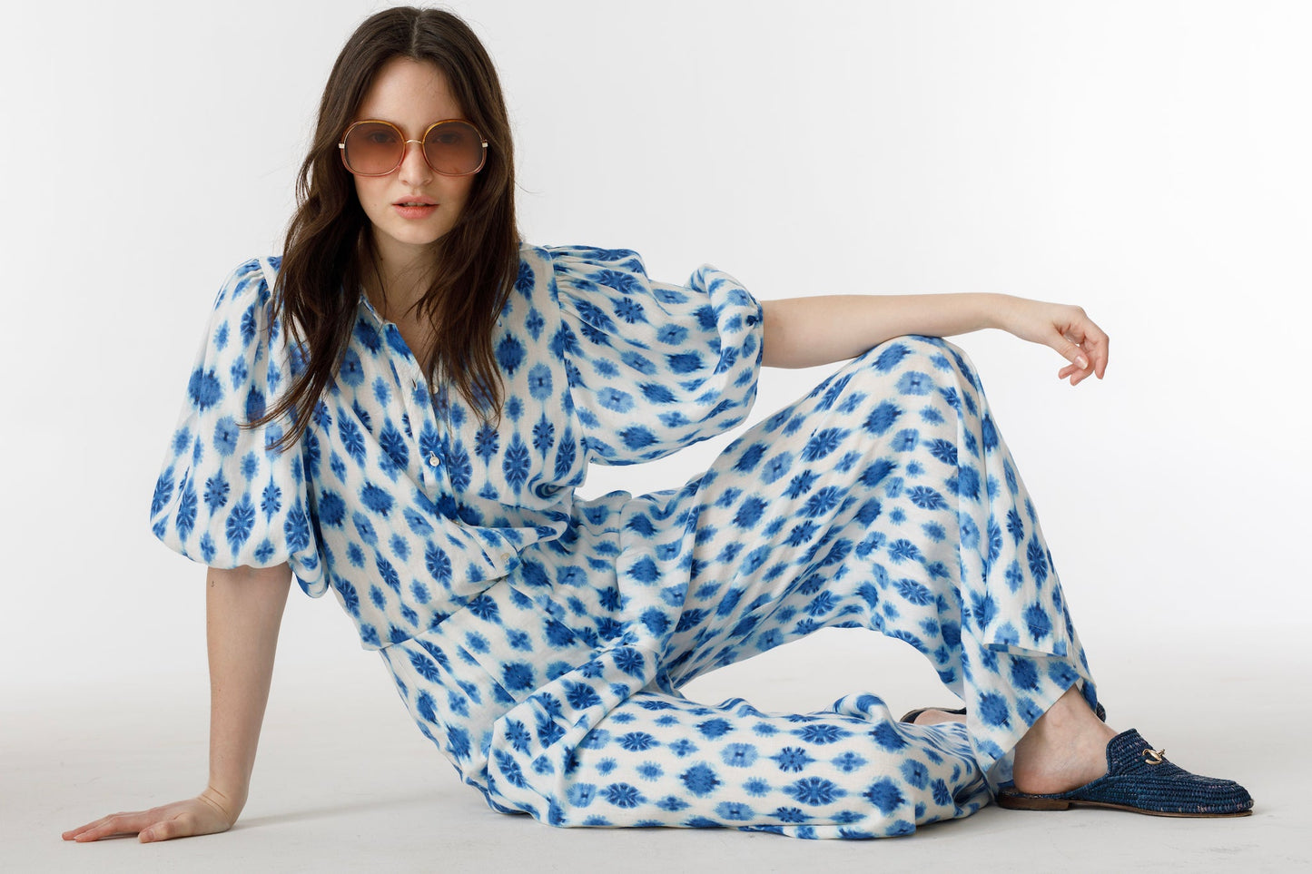 Angel Linen Shirt - Hamptons Print