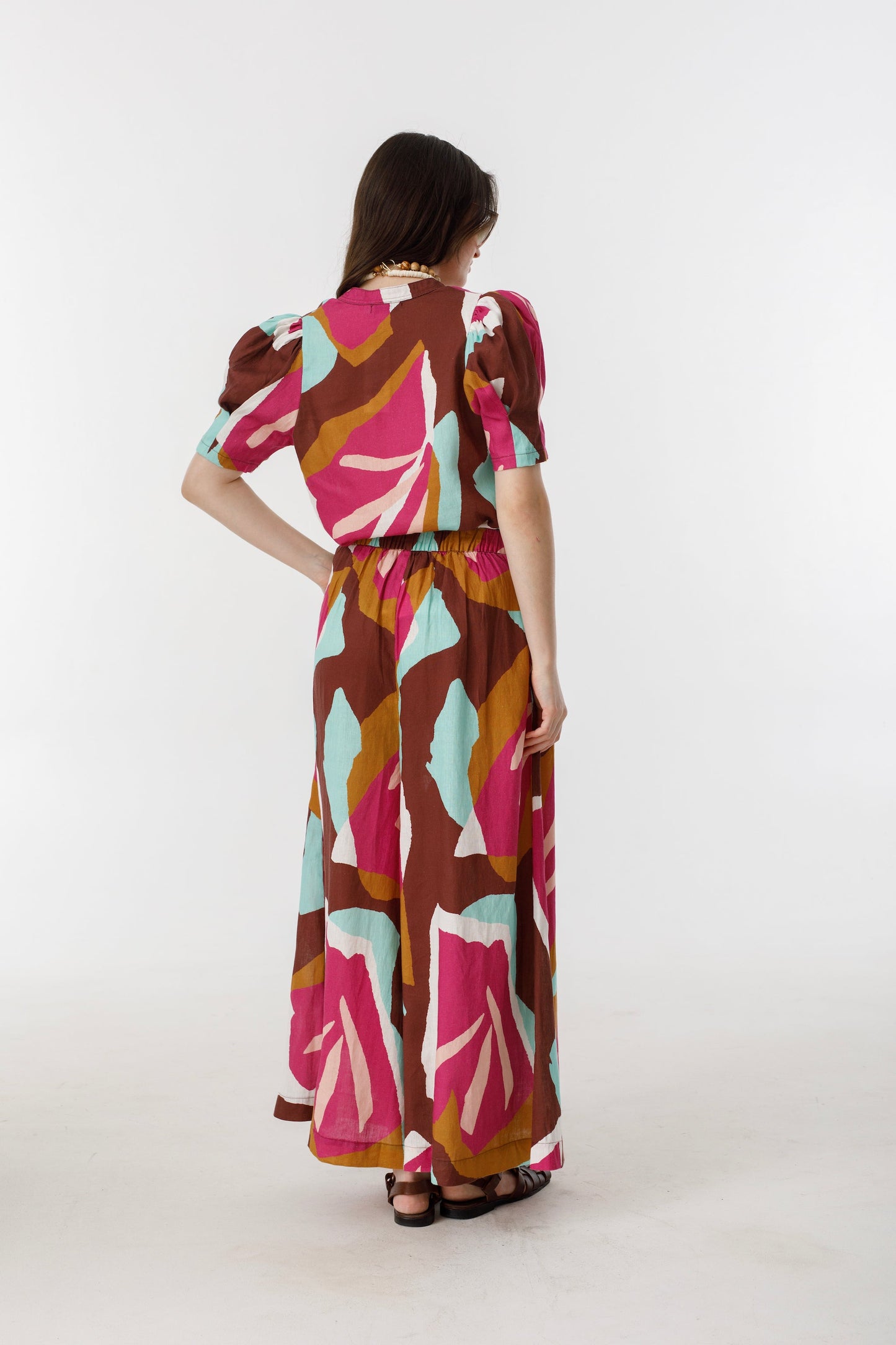 Athina Linen Shirt - Candela Print