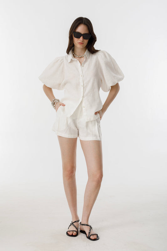 Angel Linen Shirt - Off-White
